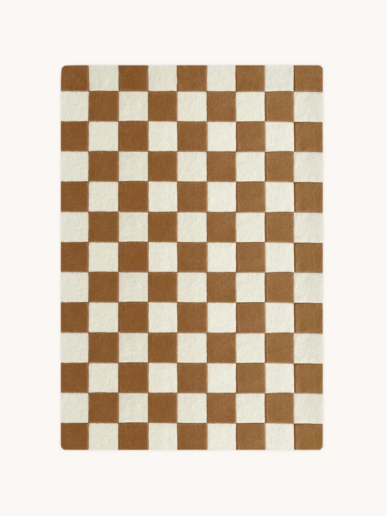 Maison Deux vaip Checkerboard Terra 120 x 180 cm