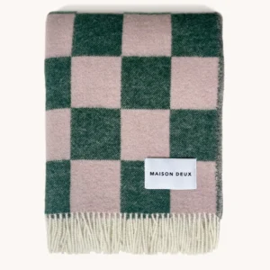 Maison Deux villapleed Checkerboard, Green Pink