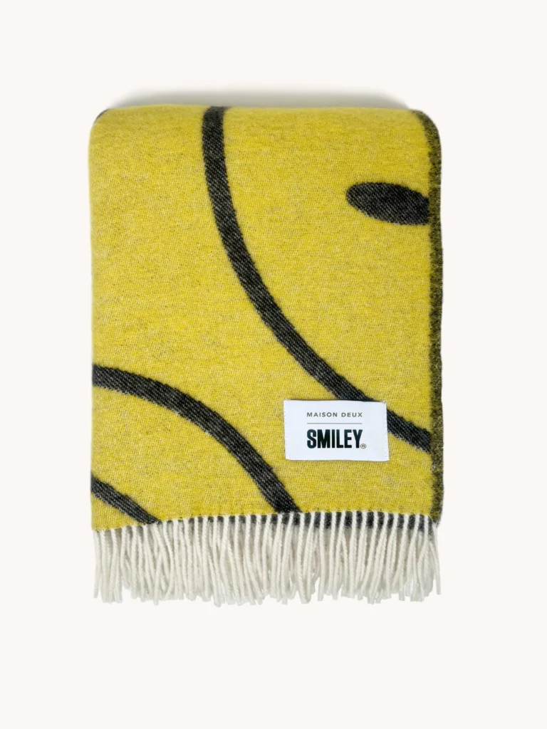 Maison Deux villapleed Smiley®, Yellow 130x200cm